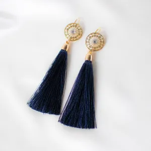 1-dots tassel earrings