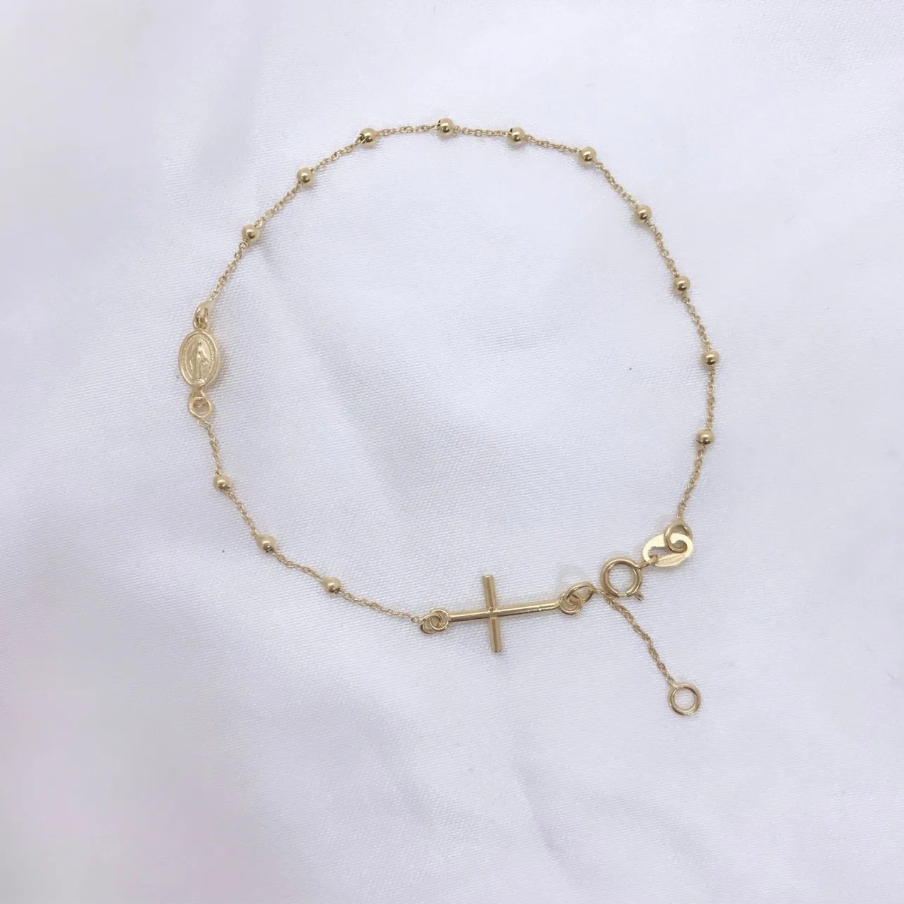 14k Gold Rosary Bracelet