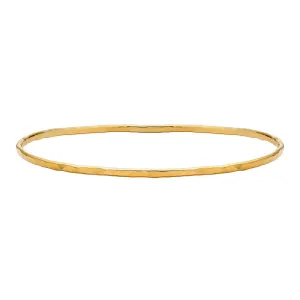 9k Gold 2mm Hammered Nomad Bangle