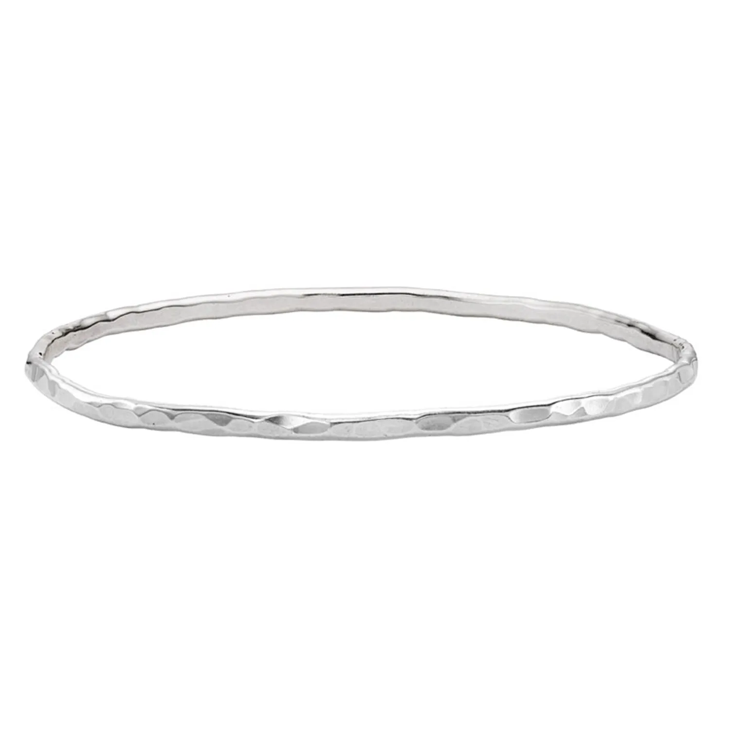 9k Gold 2mm Hammered Nomad Bangle