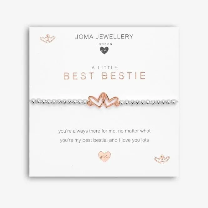 A Little Best Bestie Silver 15.5cm Stretch Bracelet C558