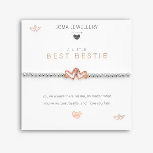 A Little Best Bestie Silver 15.5cm Stretch Bracelet C558