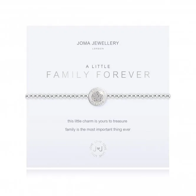 A Little Family Forever Silver 17.5cm Stretch Bracelet 3205