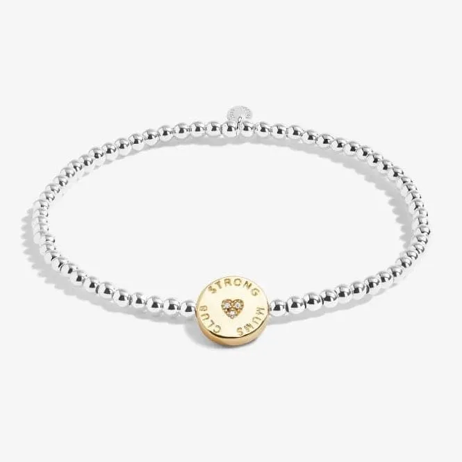 A Little Strong Mums Club Silver Gold Plated 17.5cm Bracelet 7009