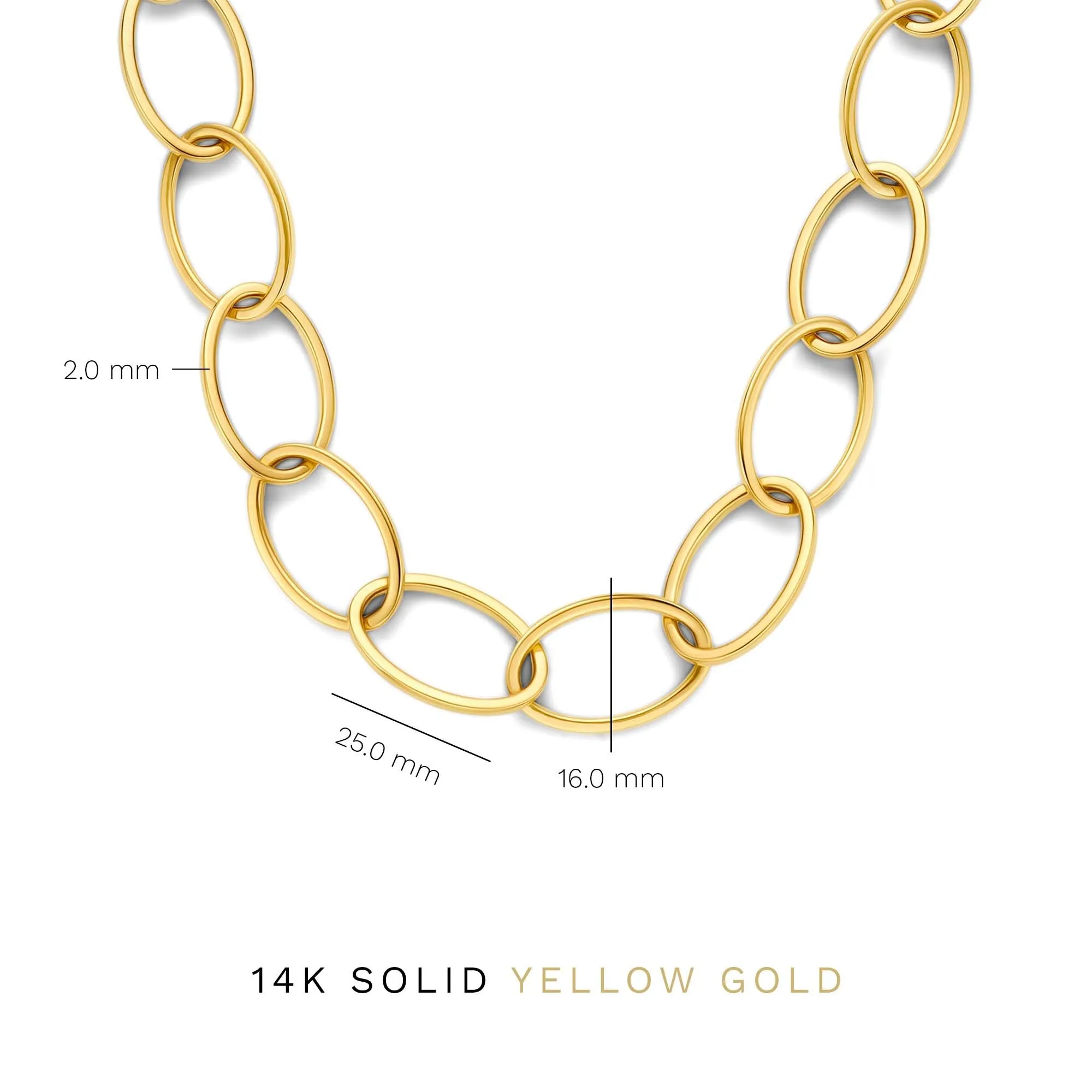 Aidee Annette 14 karat gold link necklace