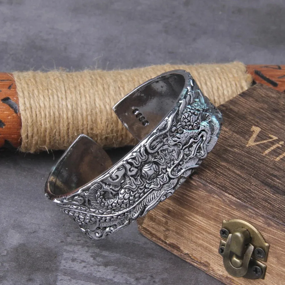 Alloy Metal Dragon Viking Bangle