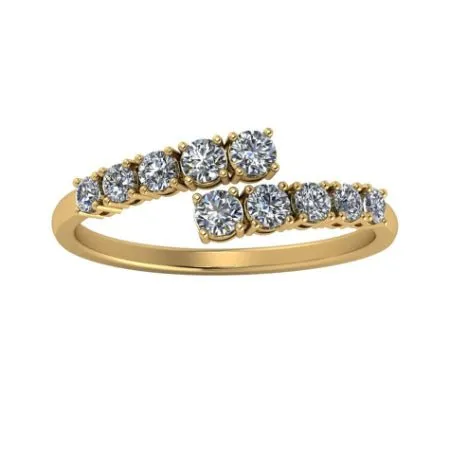 Anthea Split Bar Trendy Moissanite Wedding Ring