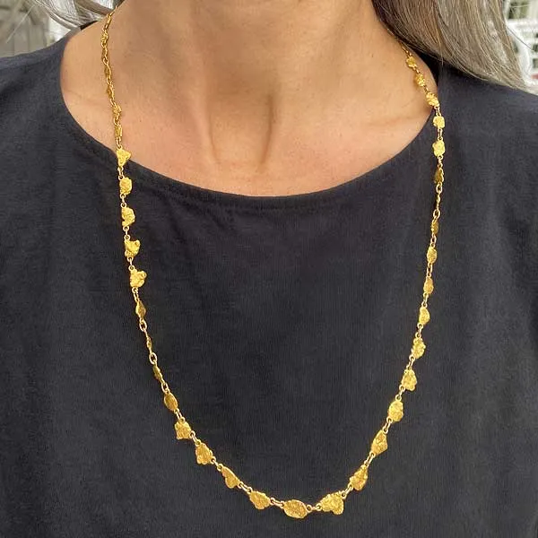 Antique Gold Nugget Necklace