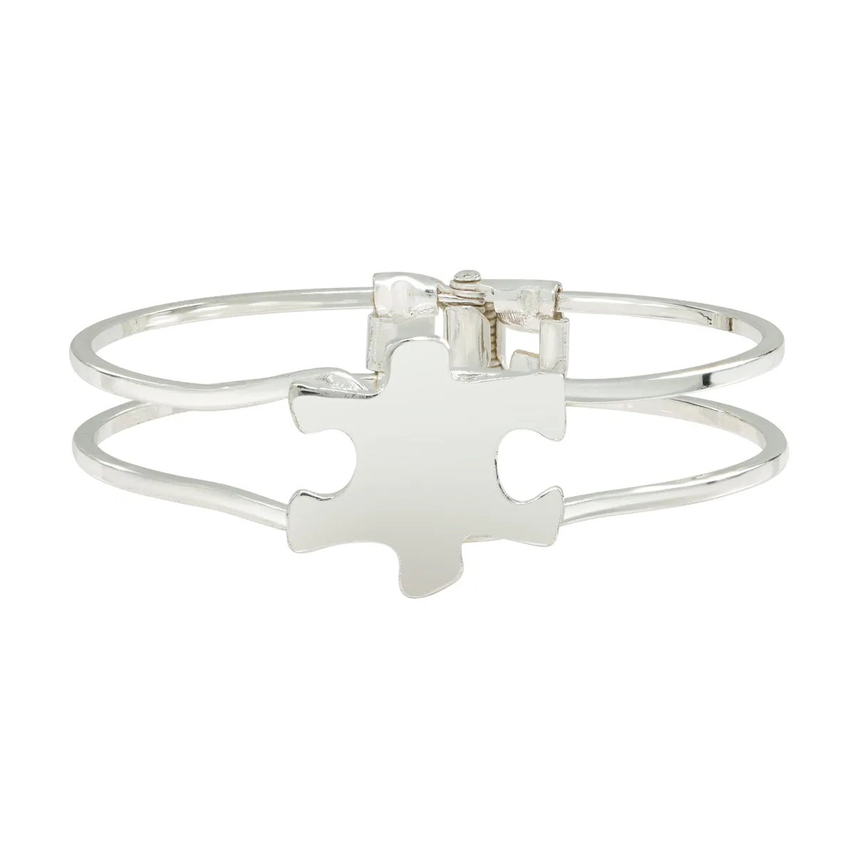 Autism Awareness Puzzle Clasp Bangles