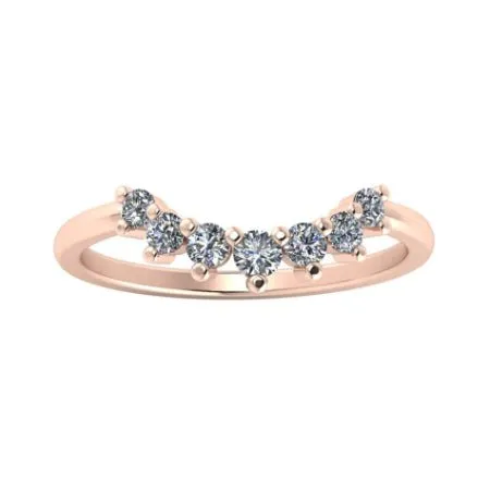 Ayla Curved Trendy Diamond Wedding Ring