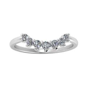 Ayla Curved Trendy Diamond Wedding Ring