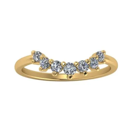 Ayla Curved Trendy Diamond Wedding Ring