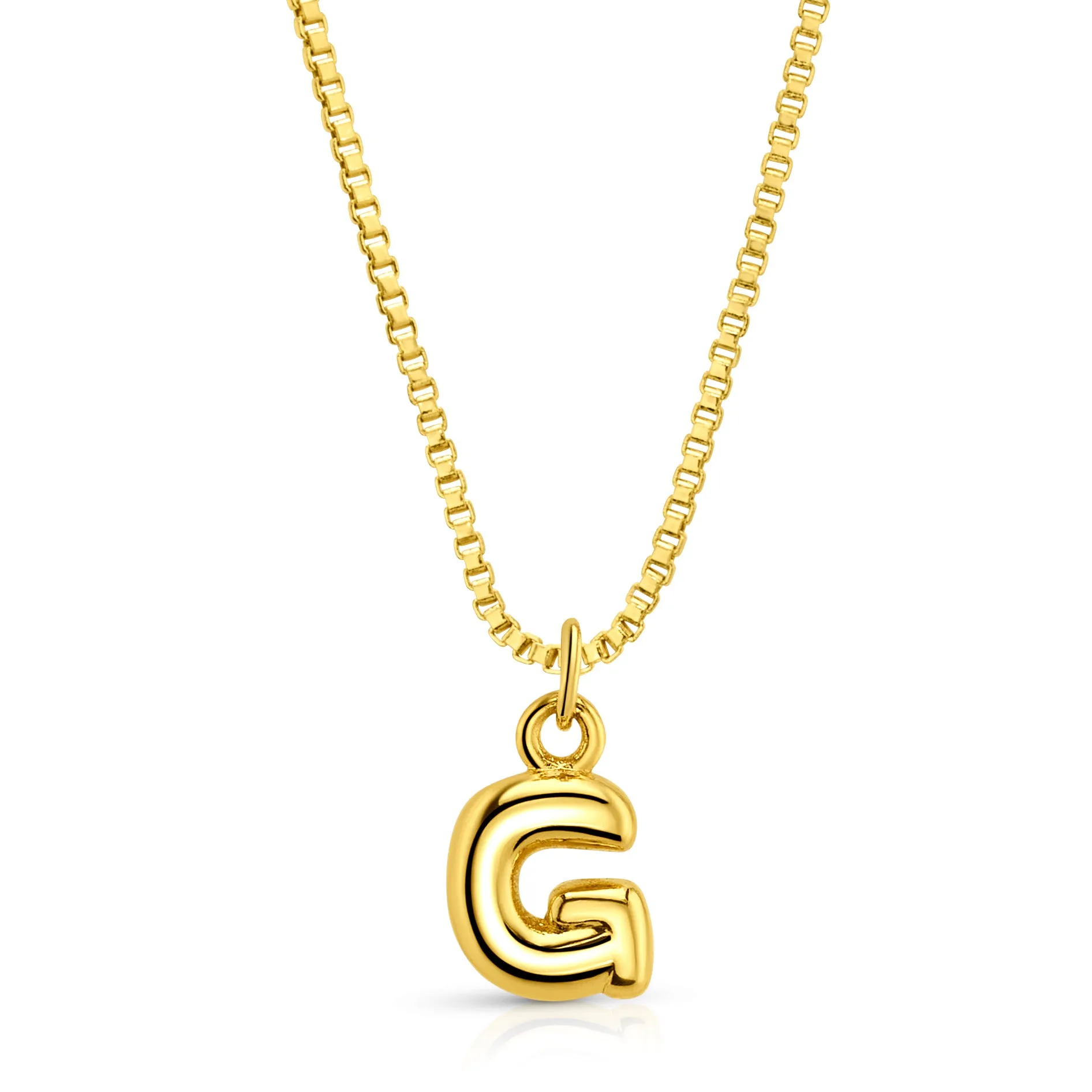 BABY BUBBLE INITIAL NECKLACE, GOLD