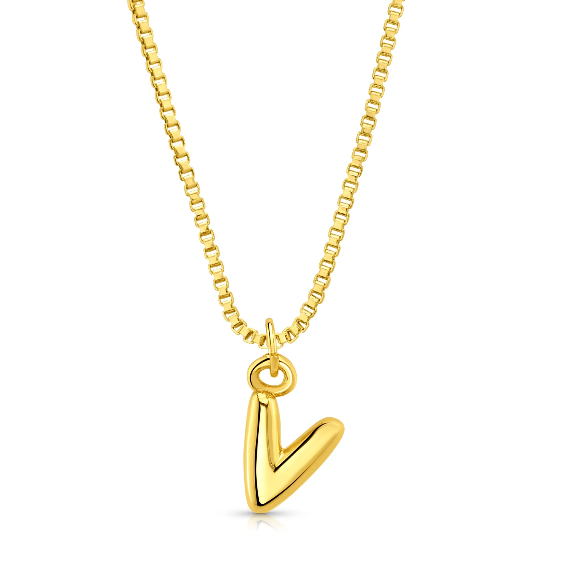 BABY BUBBLE INITIAL NECKLACE, GOLD