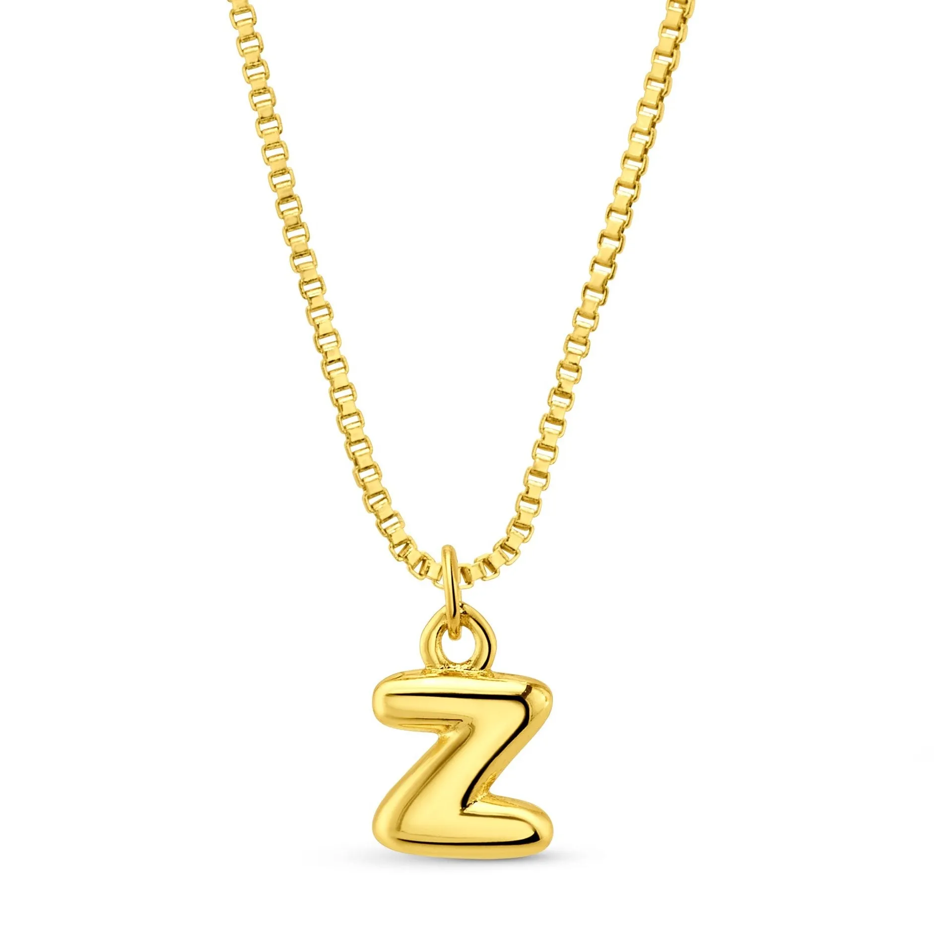 BABY BUBBLE INITIAL NECKLACE, GOLD