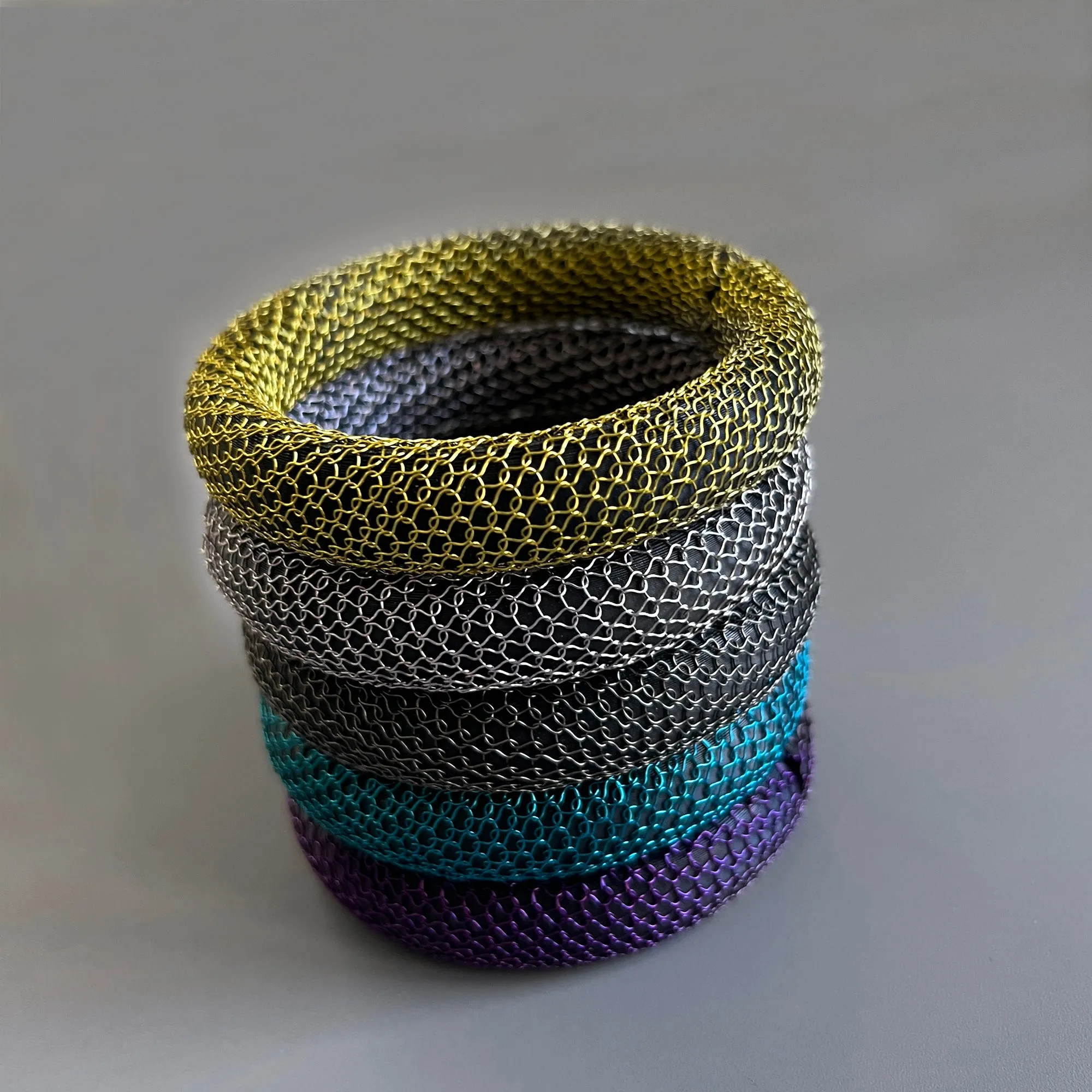 Bangle bracelets - Wire crochet jewelry