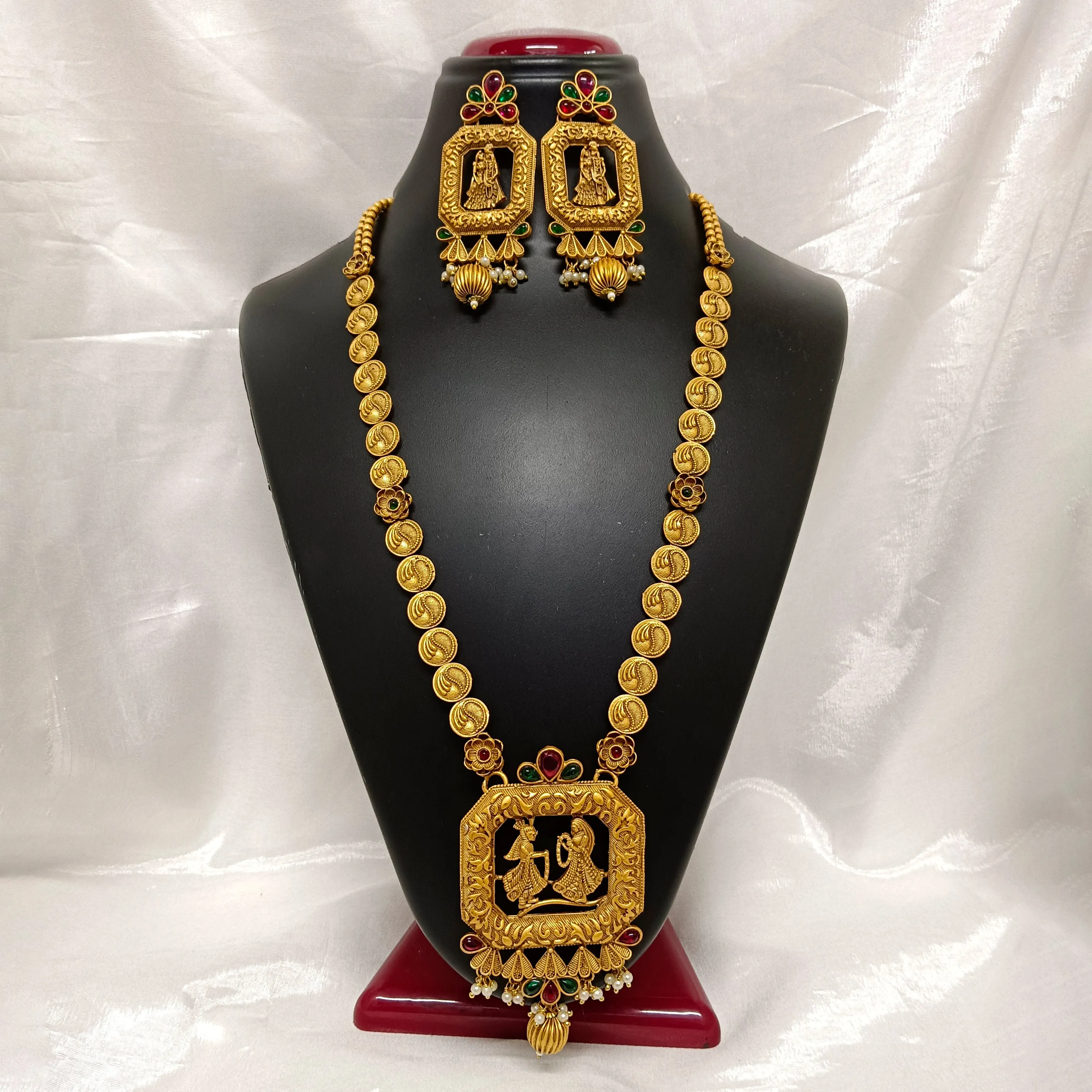 Bhavi Jewels Gold Plated Necklace Set