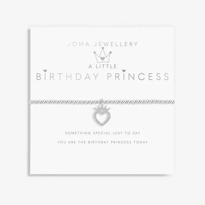 Birthday Princess Silver 15.5cm Stretch Bracelet C680