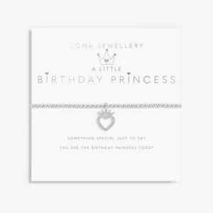 Birthday Princess Silver 15.5cm Stretch Bracelet C680