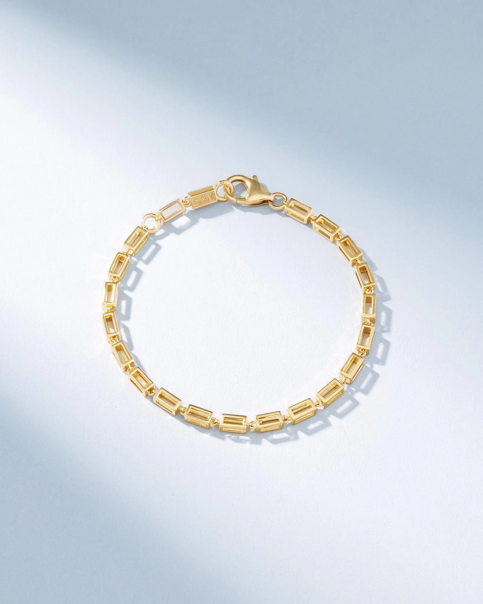 Block-Chain Hollow Thick Bracelet