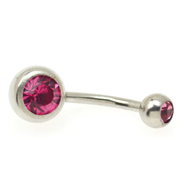 Body Piercing Jewelry Silver Color  Bar Ball Barbell Belly Navel Button Ring