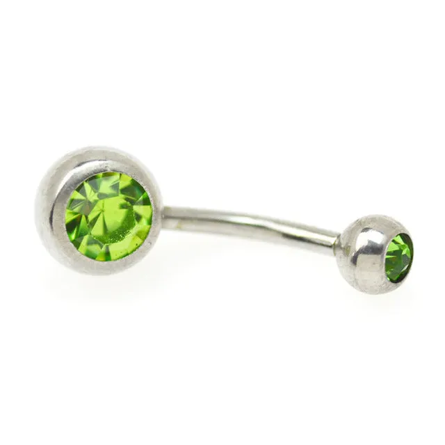 Body Piercing Jewelry Silver Color  Bar Ball Barbell Belly Navel Button Ring