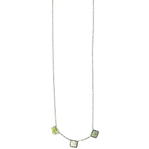 Box Necklace 4242 B with Green Kyanite Medley by Michelle Pressler Jewelry