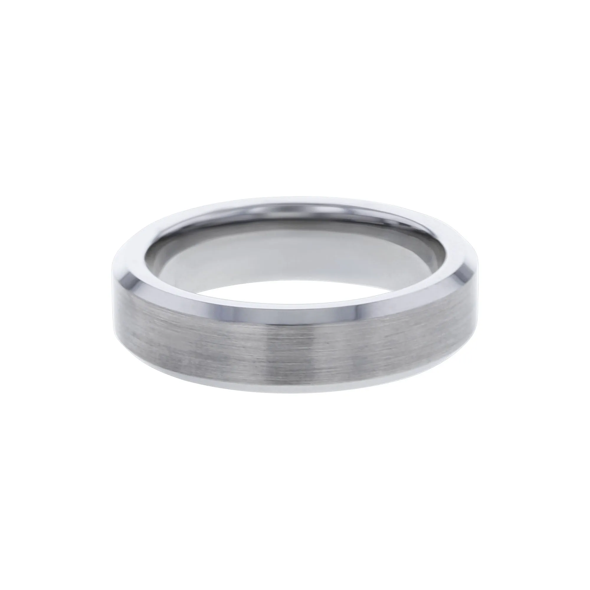 Calvin Tungsten Beveled Wedding Ring - 6mm