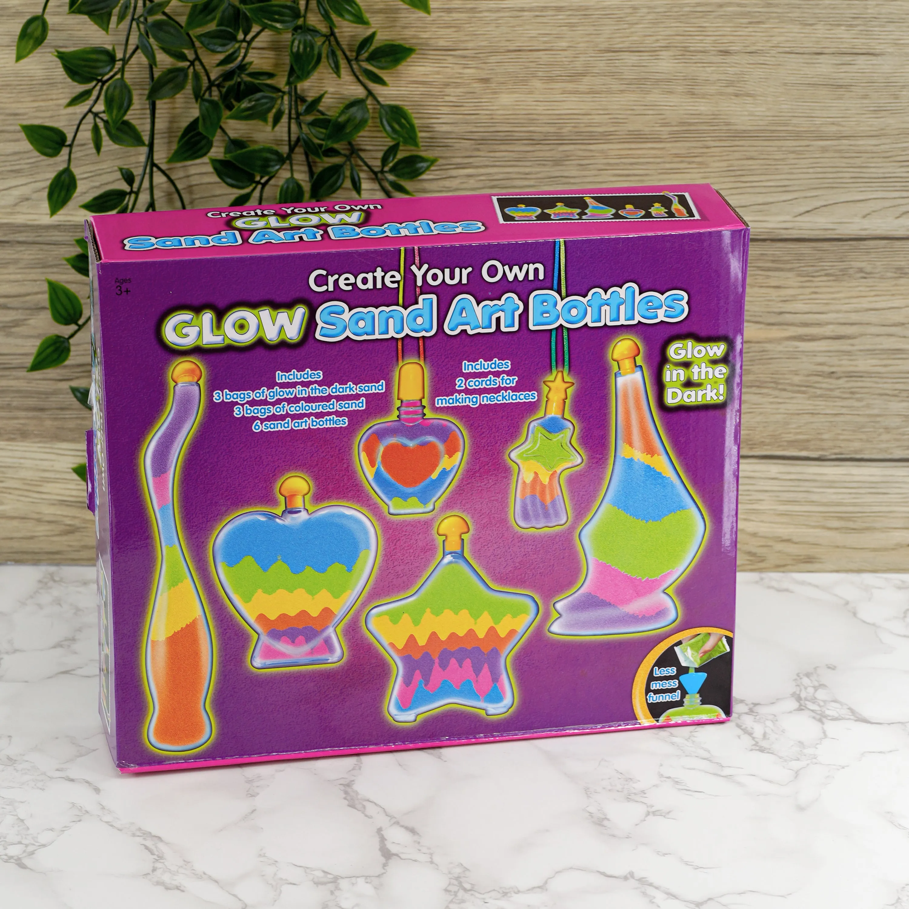 Childrens Glow in the Dark Bottle Sand Activity Kit