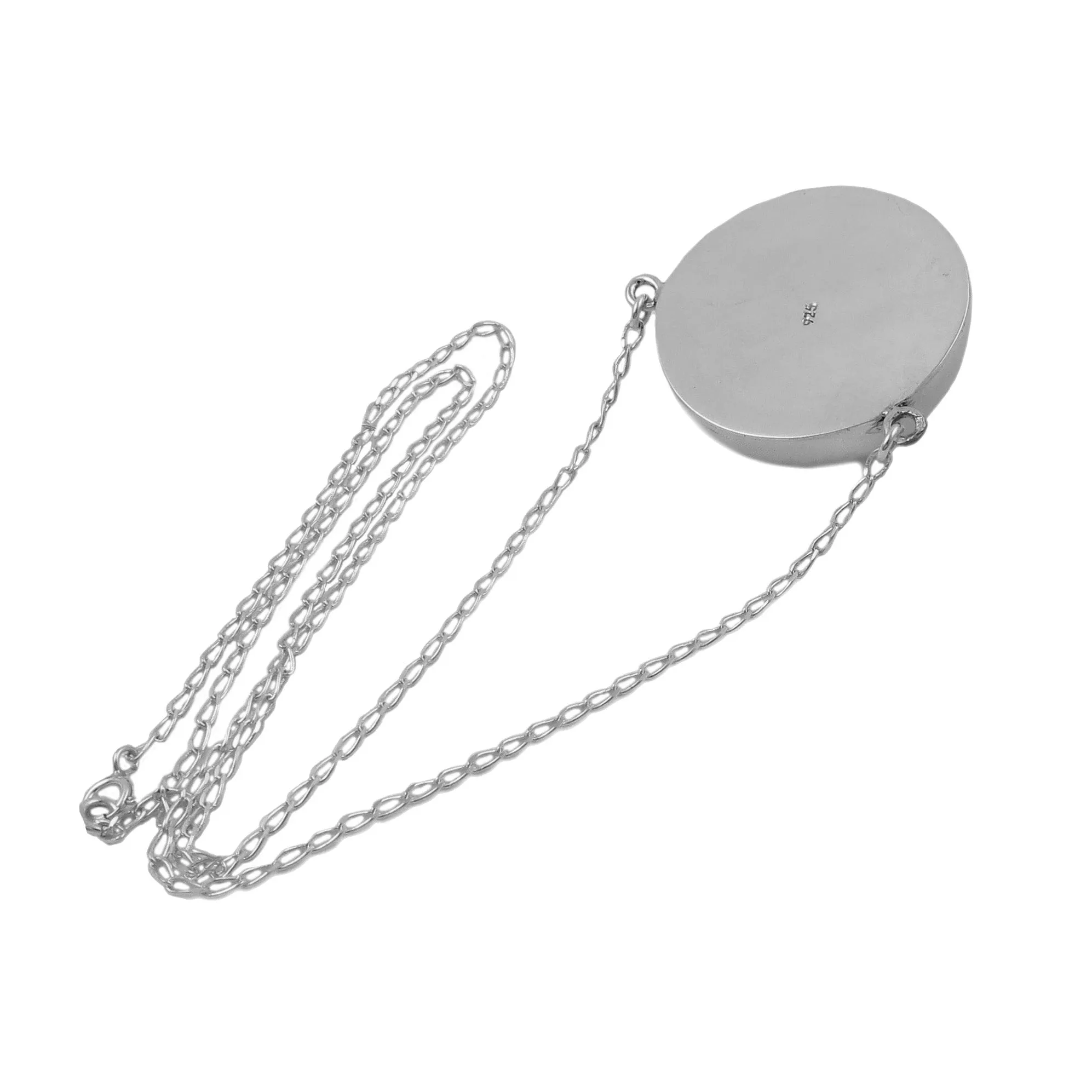 Circle 925 Sterling Silver Ball Bead and Chain Necklace