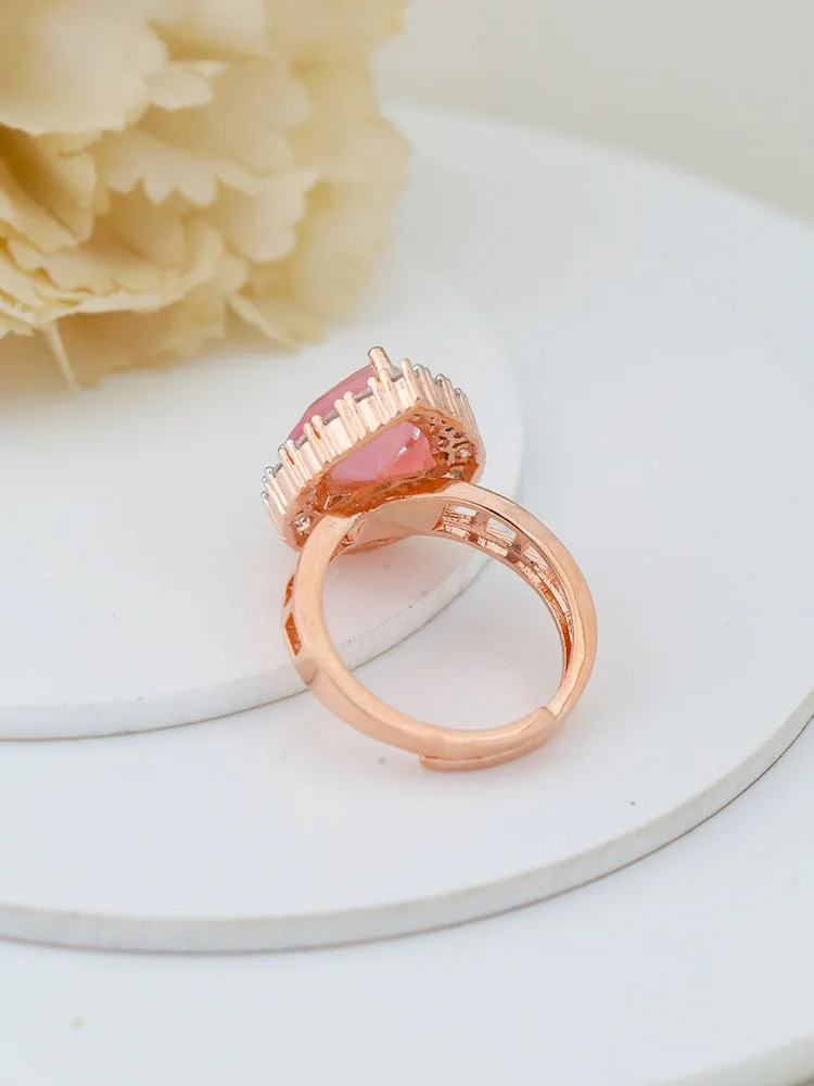 Coral Liana Solitaire Ring