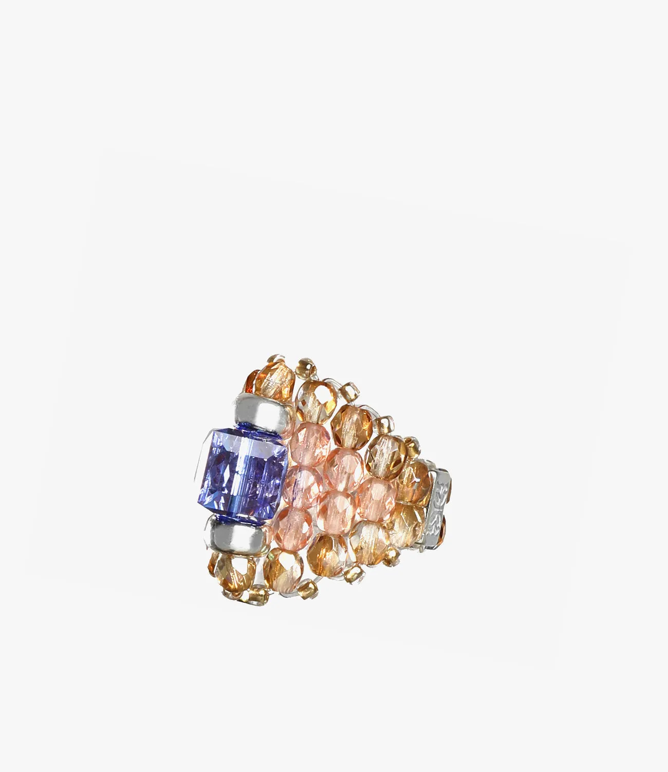 Crystal Glass Bead Ring