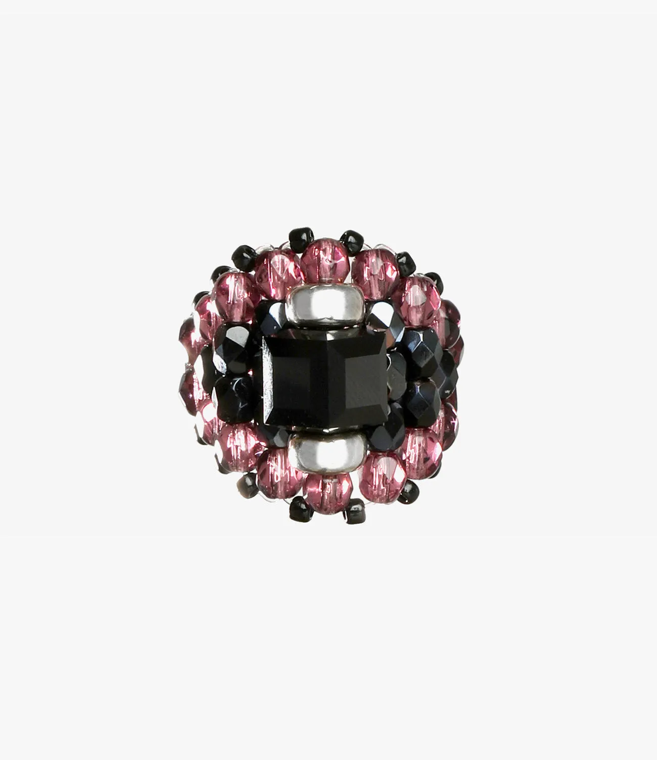 Crystal Glass Bead Ring