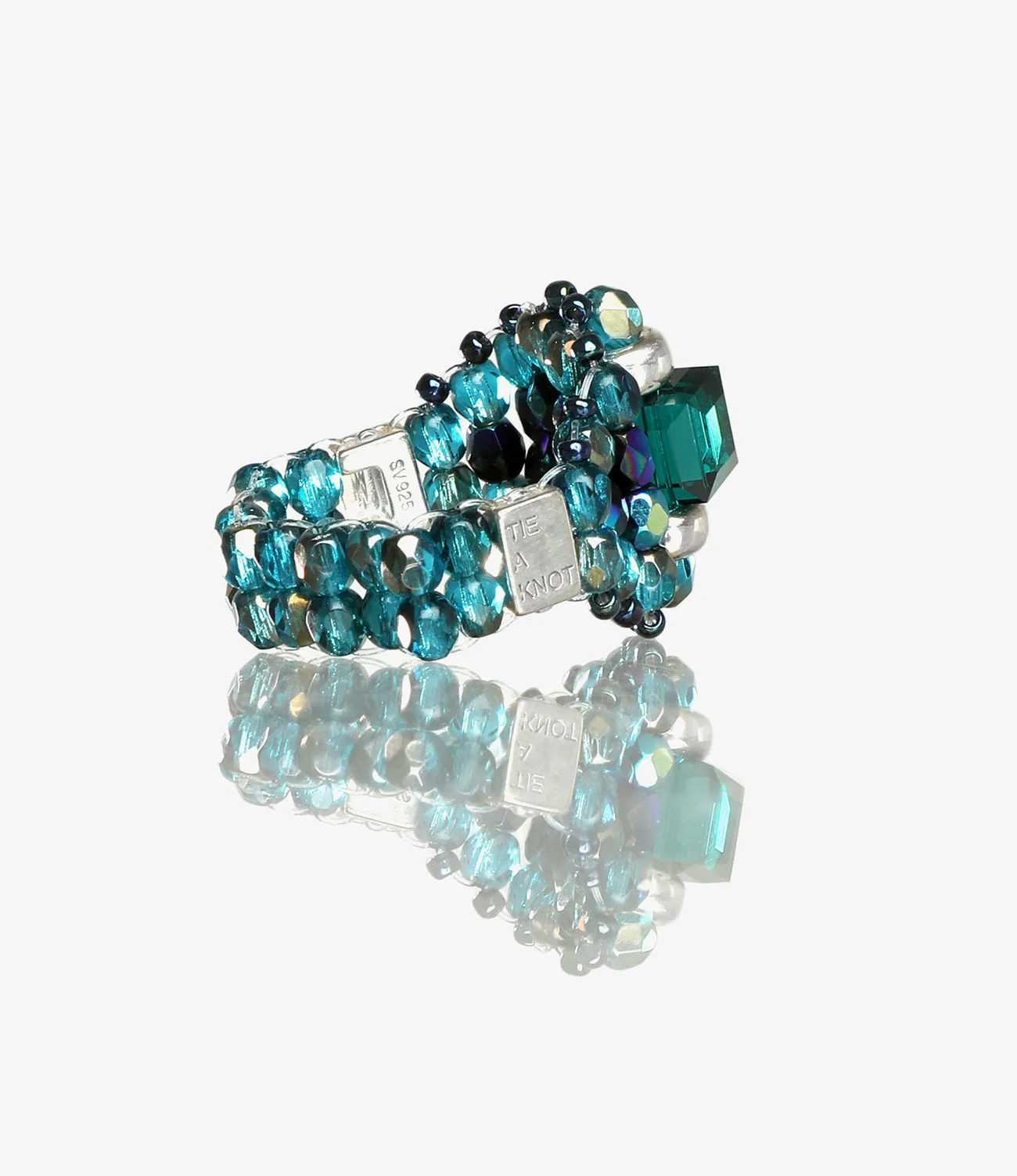 Crystal Glass Bead Ring