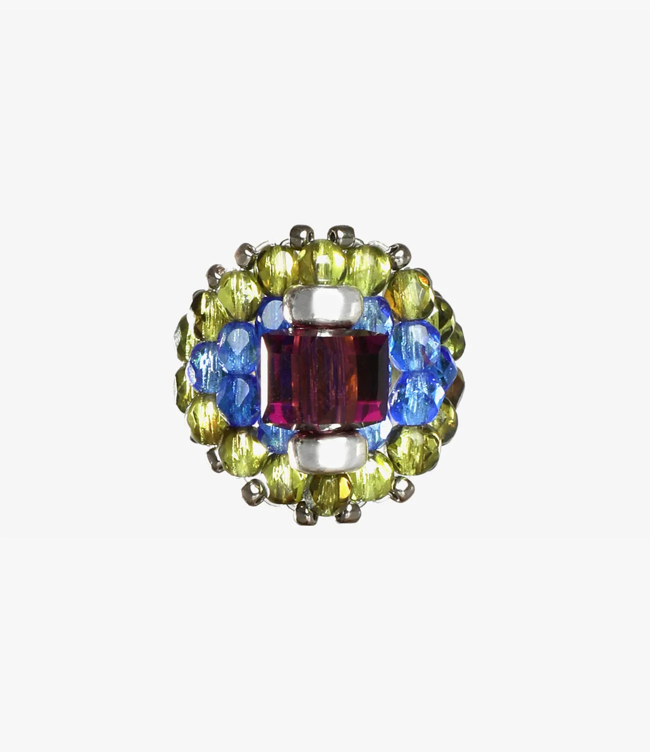 Crystal Glass Bead Ring