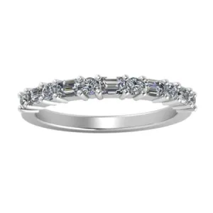 Dara Baguette & Round Trendy Lab Diamond Wedding Ring