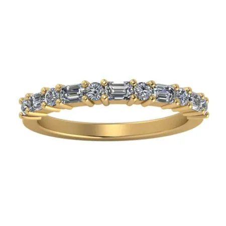 Dara Baguette & Round Trendy Lab Diamond Wedding Ring