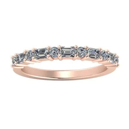 Dara Baguette & Round Trendy Lab Diamond Wedding Ring