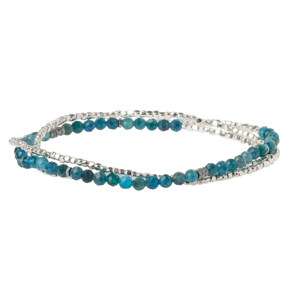 Delicate Stone Bracelet/ Necklace | Apatite/ Silver