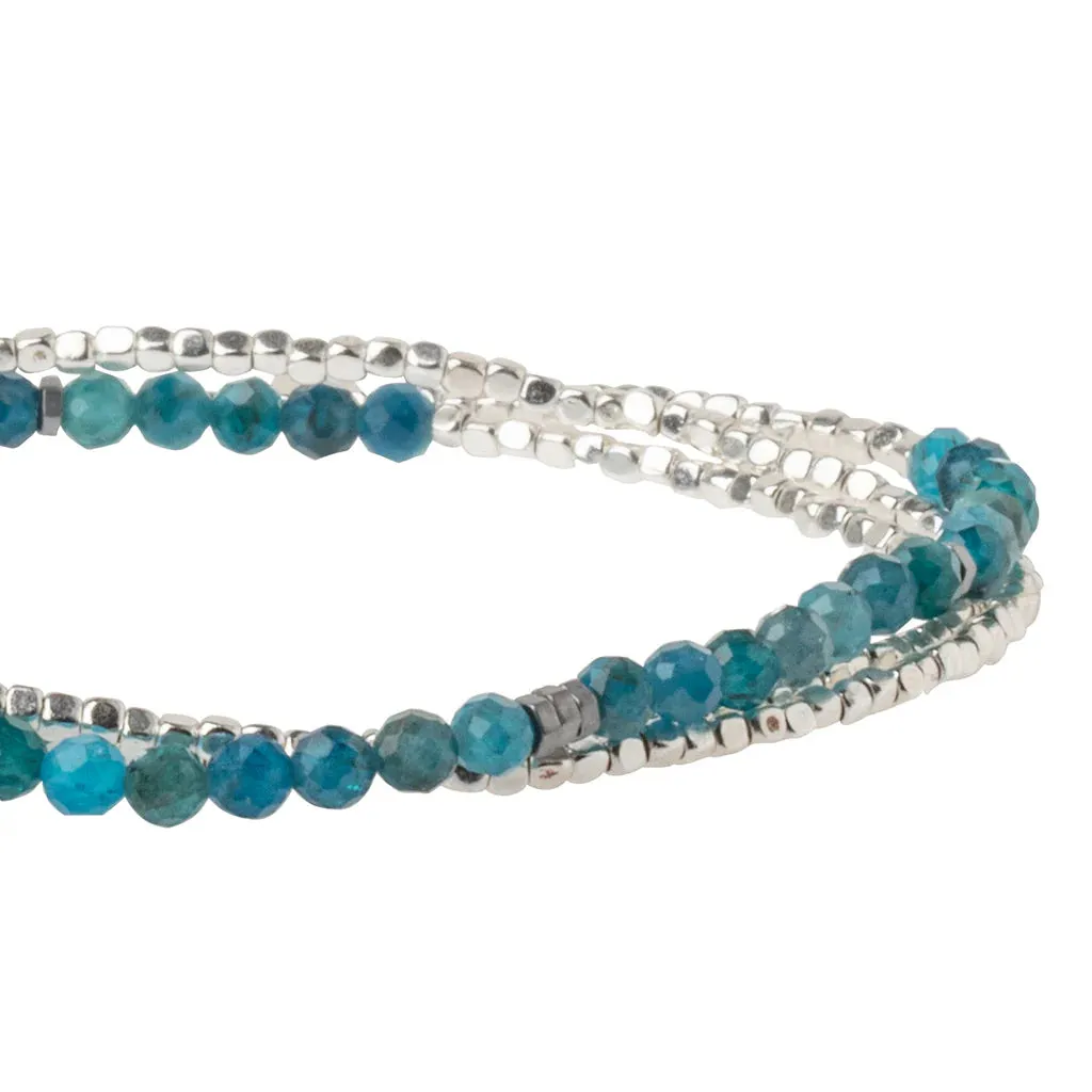 Delicate Stone Bracelet/ Necklace | Apatite/ Silver