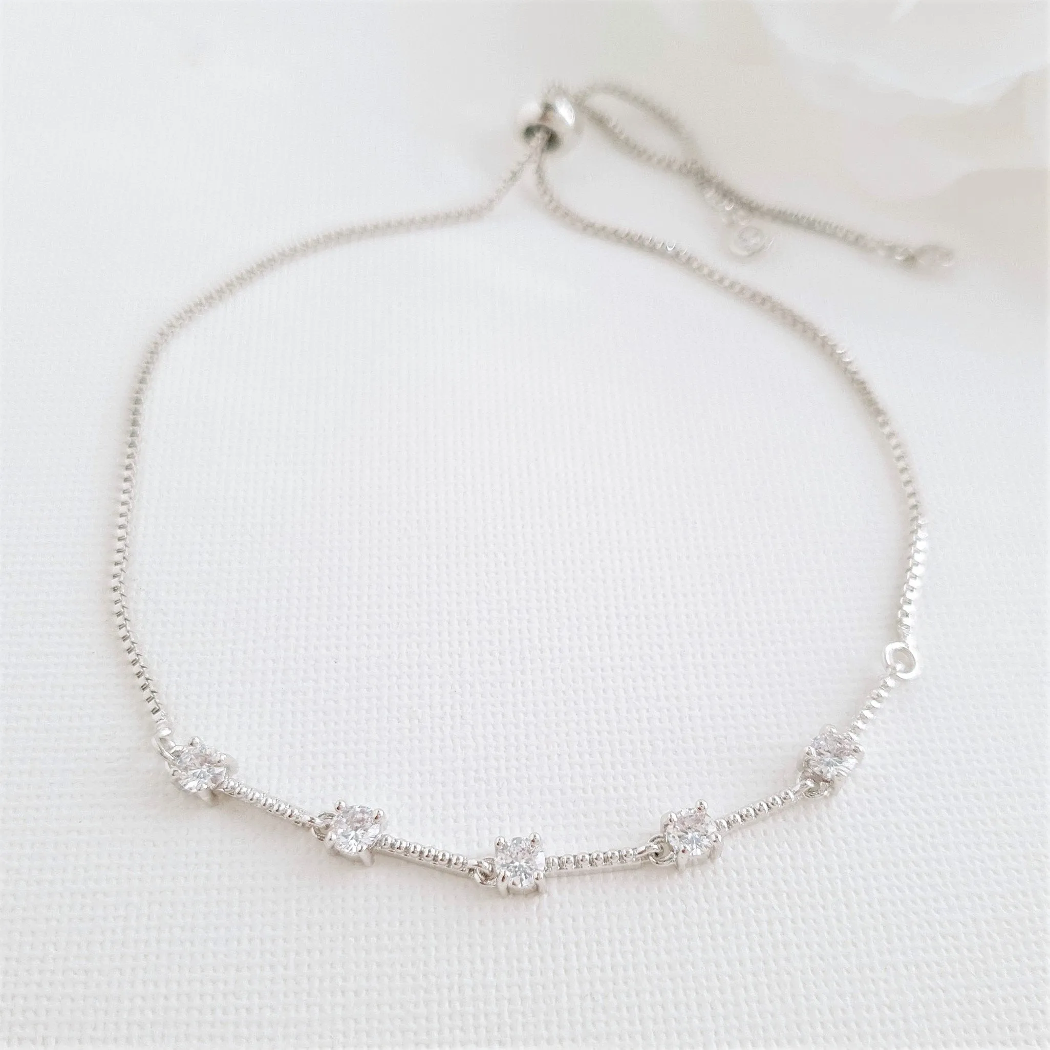 Delicate Wedding Bracelet in Rose Gold for Brides & Bridesmaids- Ginger