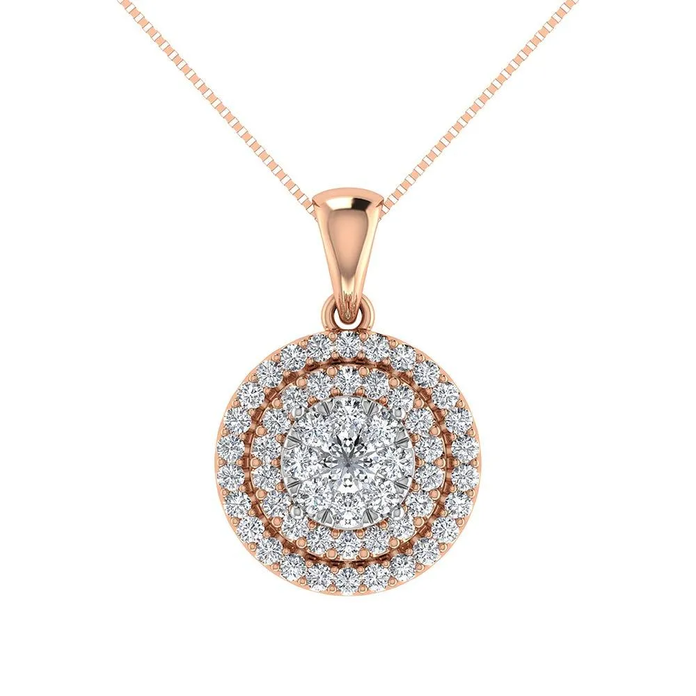 Diamond 3/4 Ct.Tw. Fashion Pendant in 14K Rose Gold