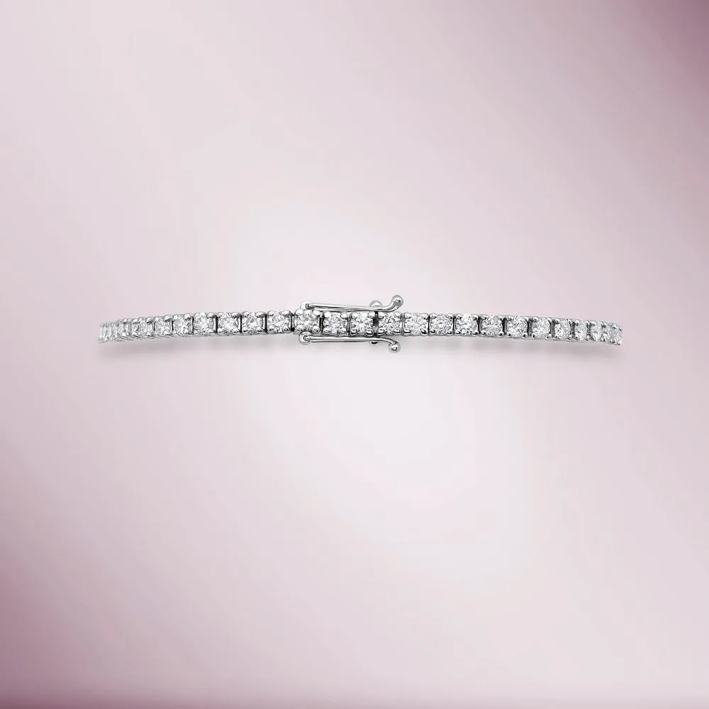 Diamond Tennis Bracelet (2.00 ct.) 4-Prongs Setting - Made in Italy