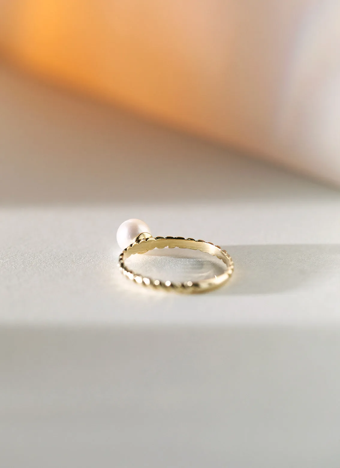 Dido pearl ring 14k gold