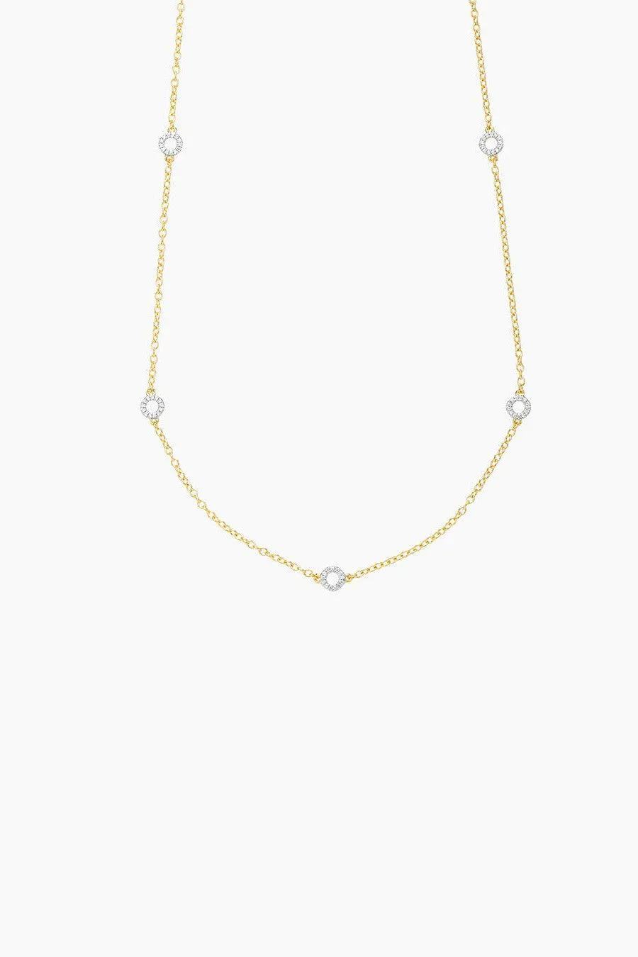 Ella Stein Circle Station Chain Necklace in Gold