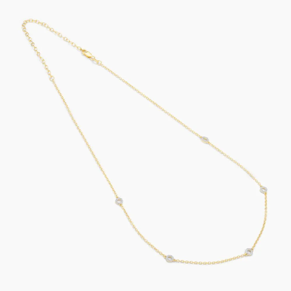 Ella Stein Circle Station Chain Necklace in Gold