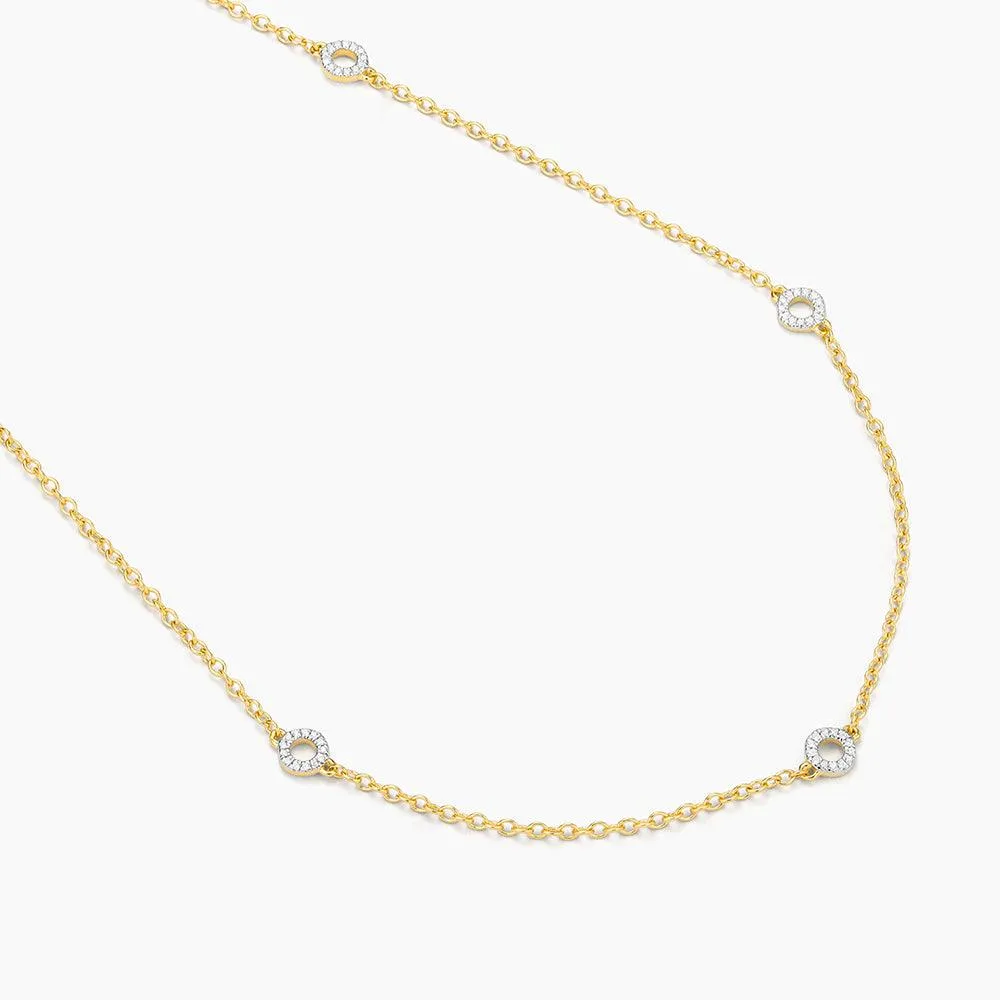 Ella Stein Circle Station Chain Necklace in Gold