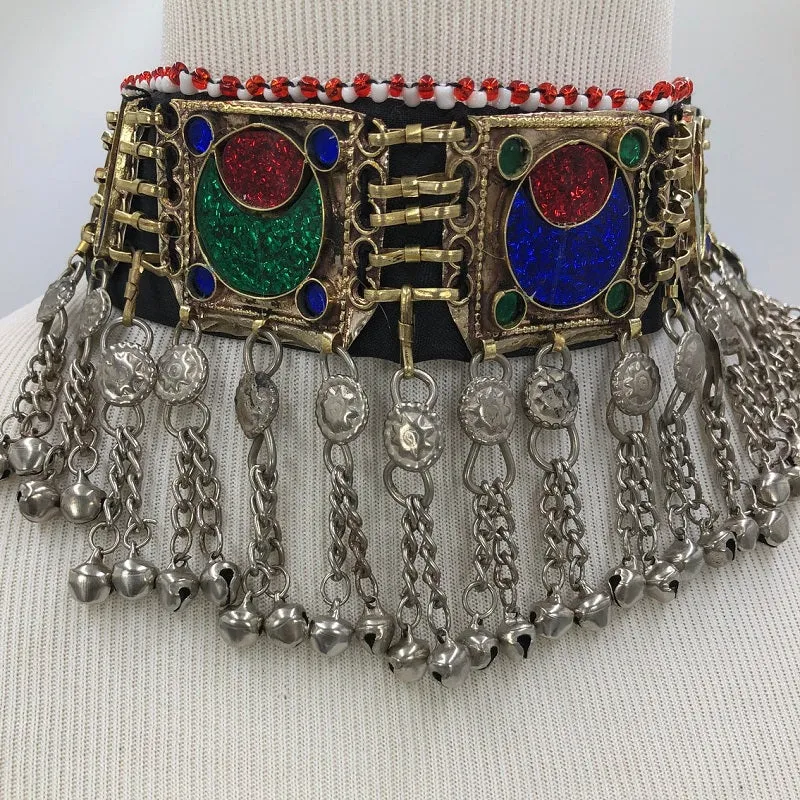 Ethnic Kuchi Dangling Bells Choker Necklace