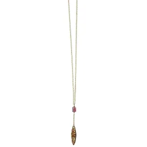 Feathers Necklace 4832 with Pink and Multicolored Tourmaline by Michelle Pressler Jewelry