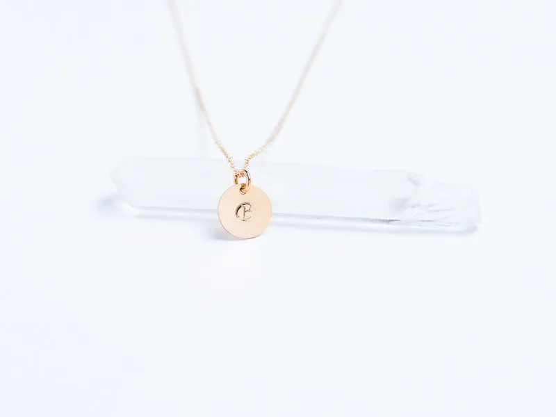 Gold Fill Monogram Stamped Pendant